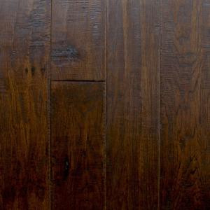 Millstead Hickory Chestnut 3/8 in. Thick x 4-3/4 in. x Random Length Click Hardwood Flooring (22.5 sq. ft. / case)-PF9604 202630226