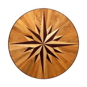 PID Floors 3/4 in. Thick x 36 in. Wide Circular Medallion Unfinished Decorative Wood Floor Inlay MC011-MC0111 203424581