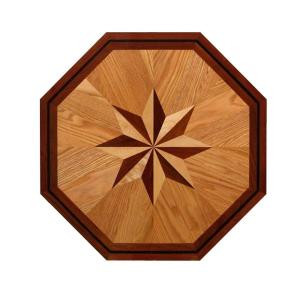 PID Floors 3/4 in. Thick x 36 in. Wide Octagon Medallion Unfinished Decorative Wood Floor Inlay MT002-MT0021 203424572