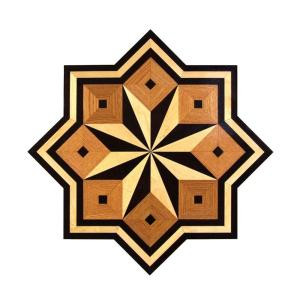 PID Floors 3/4 in. Thick x 36 in. Wide Star Medallion Unfinished Decorative Wood Floor Inlay MS003-MS0031 203424578