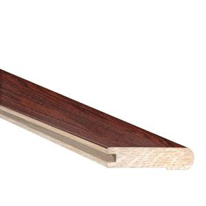 Heritage Mill Oak Cabernet 3/4 in. Thick x 3 in. Wide x 78 in. Length Hardwood Flush Mount Stair Nose Molding-LM7260 206320716