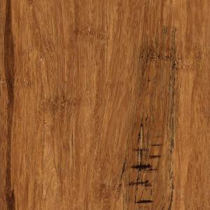 Home Legend Hand Scraped Distressed Strand Woven Hazelnut 3/8 in. x 5-1/8 in. x 36 in. Click Lock Bamboo Flooring (25.625 sqft/case)-HL261H 206458112