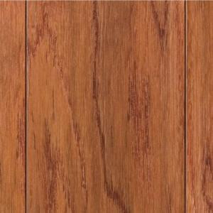Home Legend Take Home Sample - Hand Scraped Oak Gunstock Click Lock Hardwood Flooring - 5 in. x 7 in.-HL-606058 203190564