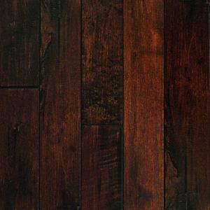 Millstead Hand scraped Maple Chocolate 1/2 in. Thick x 3 in. Wide x Random Length Engineered Hardwood Flooring (24 sq. ft. / case)-PF9585 202617783