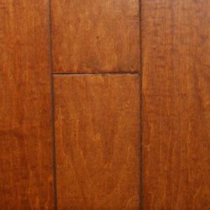 Millstead Hand Scraped Maple Nutmeg 3/8 in. Thick x 4-3/4 in. x Random Length Engineered Click Hardwood Flooring(33 sq. ft. /case)-PF9581 202630244