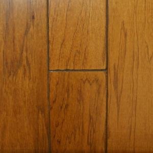 Millstead Take Home Sample - Hickory Golden Rustic Engineered Hardwood Flooring - 5 in. x 7 in.-MI-630250 203193625