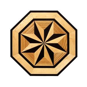 PID Floors 3/4 in. Thick x 24 in. Wide Octagon Medallion Unfinished Decorative Wood Floor Inlay MT003-MT0030 203424470