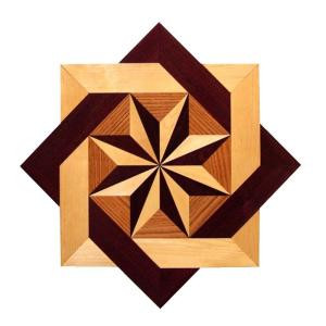 PID Floors 3/4 in. Thick x 36 in. Wide Star Medallion Unfinished Decorative Wood Floor Inlay MS002-MS0021 203424577