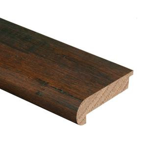 Zamma HS Strand Woven Bamboo Dark Mahogany 1/2 in. Thick x 2-3/4 in. Wide x 94 in. Length Hardwood Stair Nose Molding-014122082589 205415484