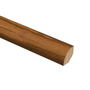 Zamma Strand Woven Bamboo Honey Tigerstripe 3/4 in. Thick x 3/4 in. Wide x 94 in. Length Hardwood Quarter Round Molding-014002012595 205415537