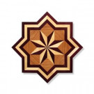 PID Floors 3/4 in. Thick x 36 in. Wide Star Medallion Unfinished Decorative Wood Floor Inlay MS001-MS0011 203424576