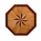 PID Floors Octagon Medallion Unfinished Decorative Wood Floor Inlay MT002 - 5 in. x 3 in. Take Home Sample-MT002S 203825028