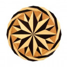 PID Floors Round Medallion Unfinished Decorative Wood Floor Inlay MC001 - 5 in. x 3 in. Take Home Sample-MC001S 203825031