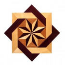PID Floors Star Medallion Unfinished Decorative Wood Floor Inlay MS002 - 5 in. x 3 in. Take Home Sample-MS002S 203825024